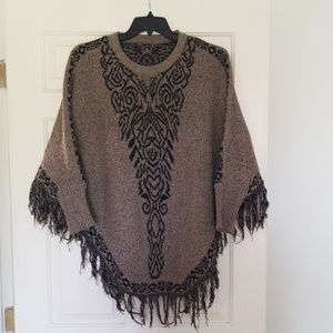 Winter poncho sweater